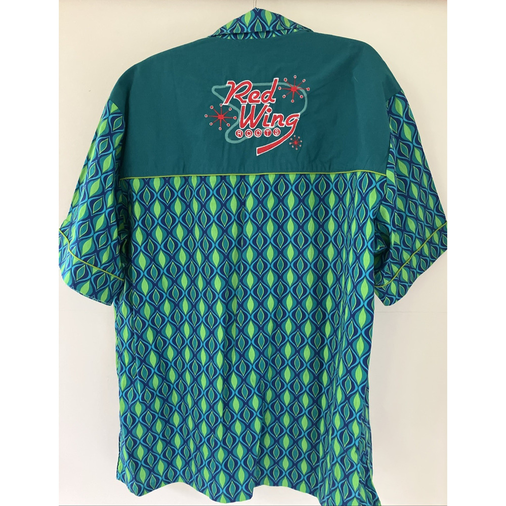 Red Wing Roots Music Festival Augusta County Virginia Retro Bowling Shirt XL 48"